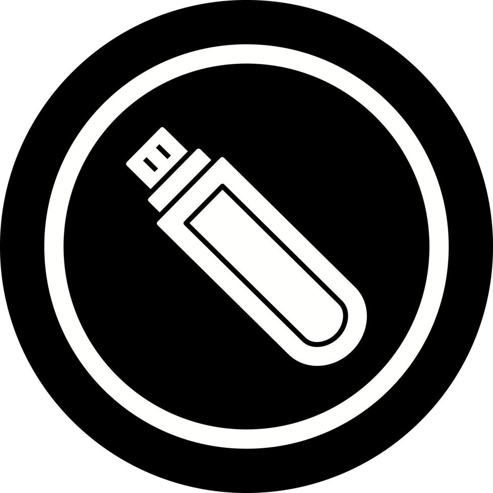 icono de vector de unidad usb único