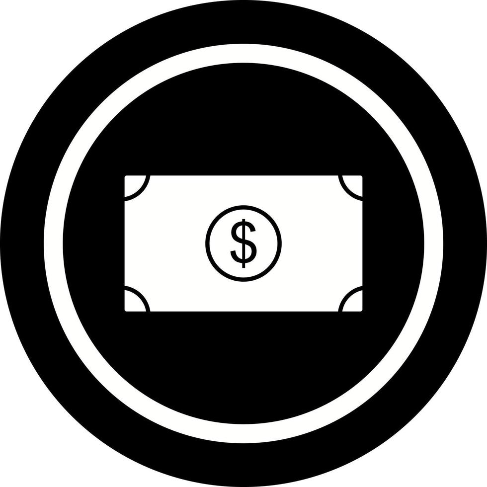 icono de vector de dólar único