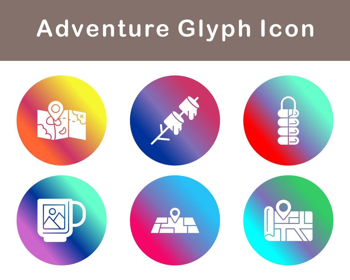 conjunto de iconos de vector de aventura