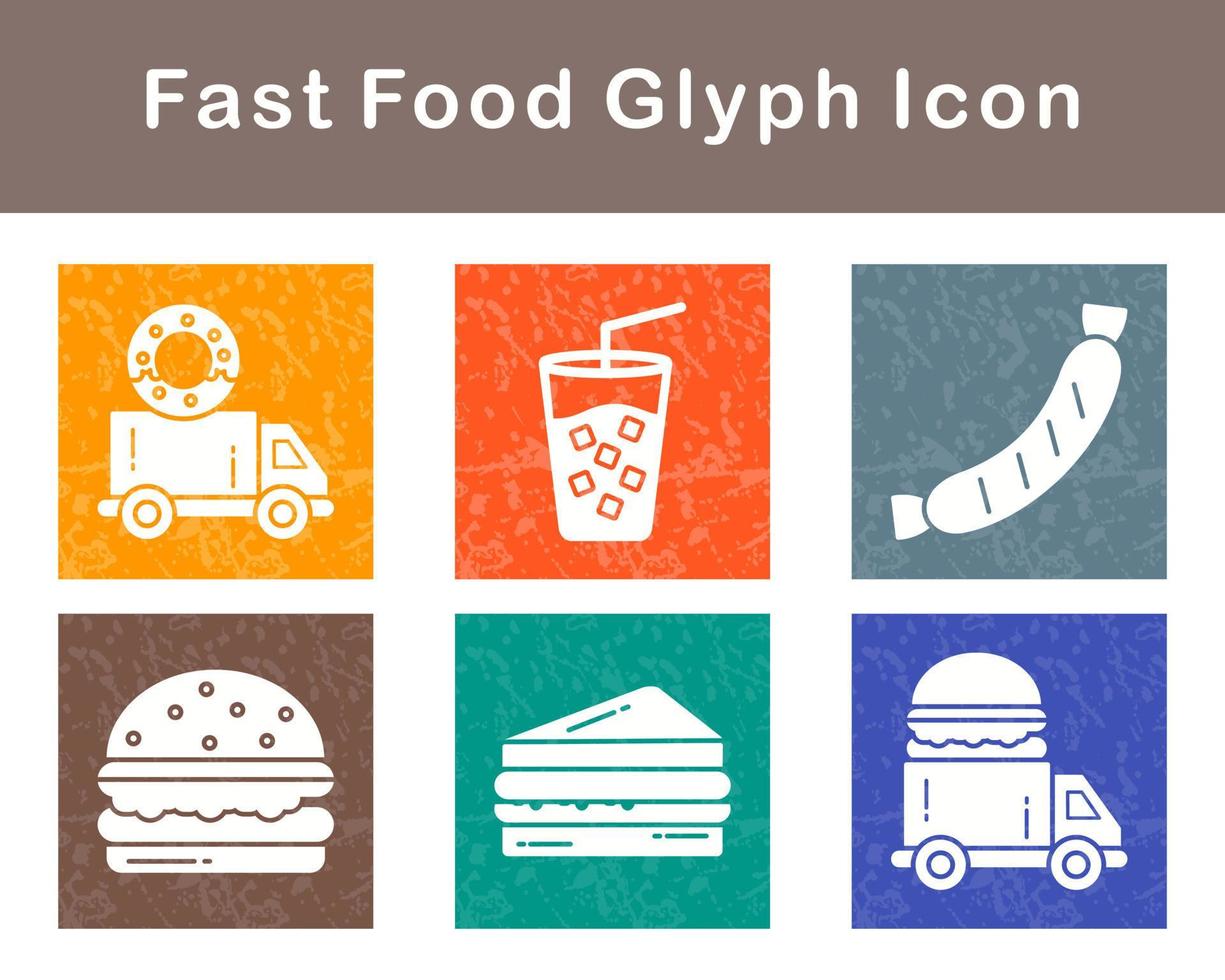 Fast Food Vector Icon Set