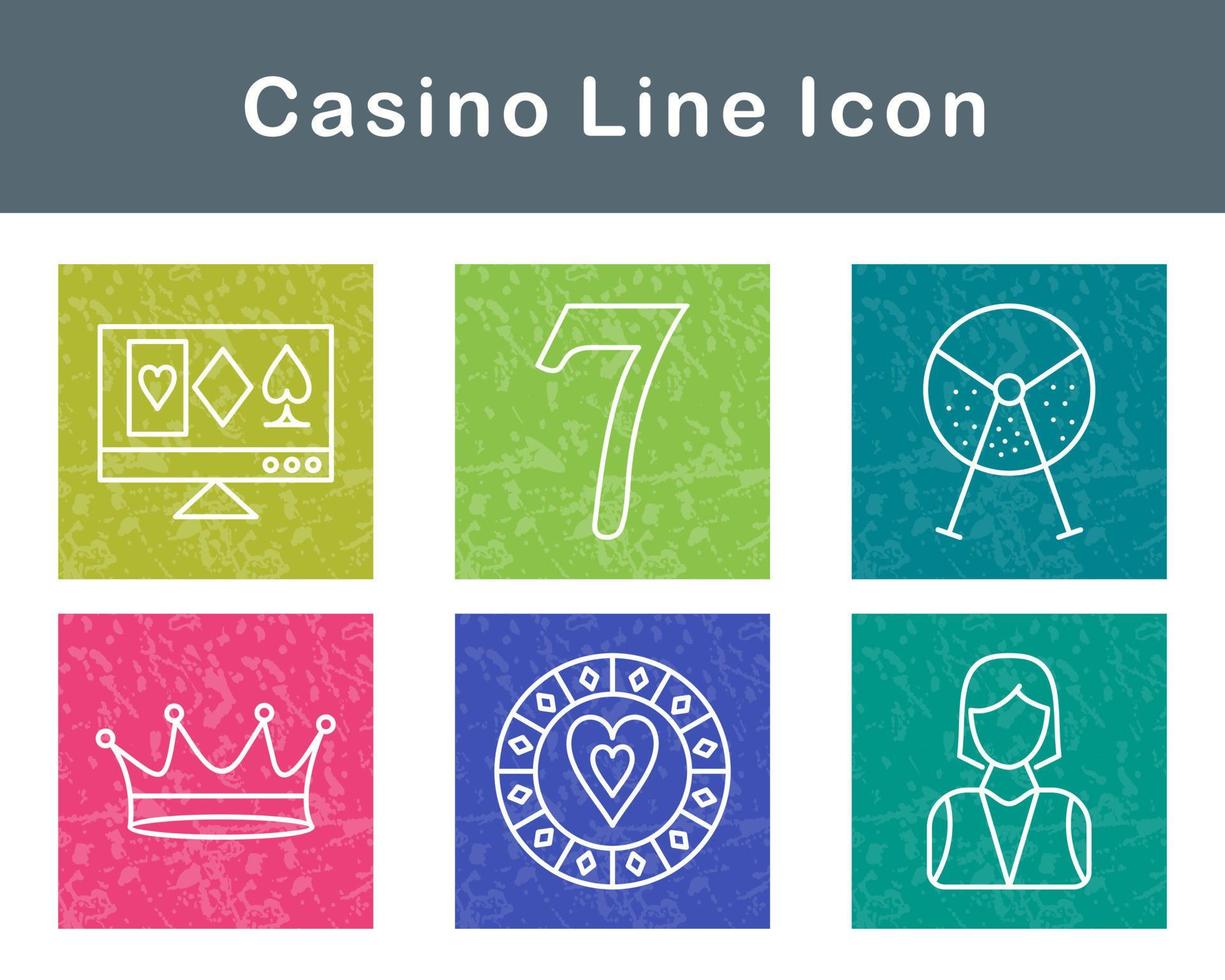 casino vector icono conjunto