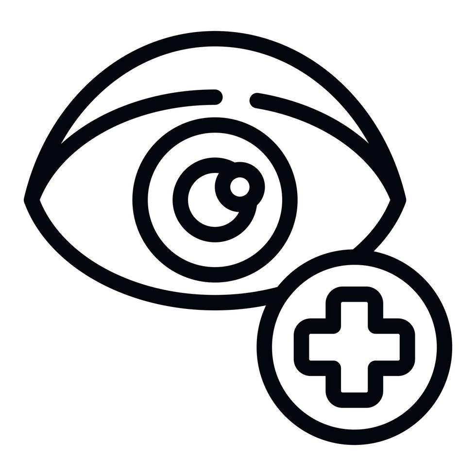 Eye care icon outline vector. Medical card vector