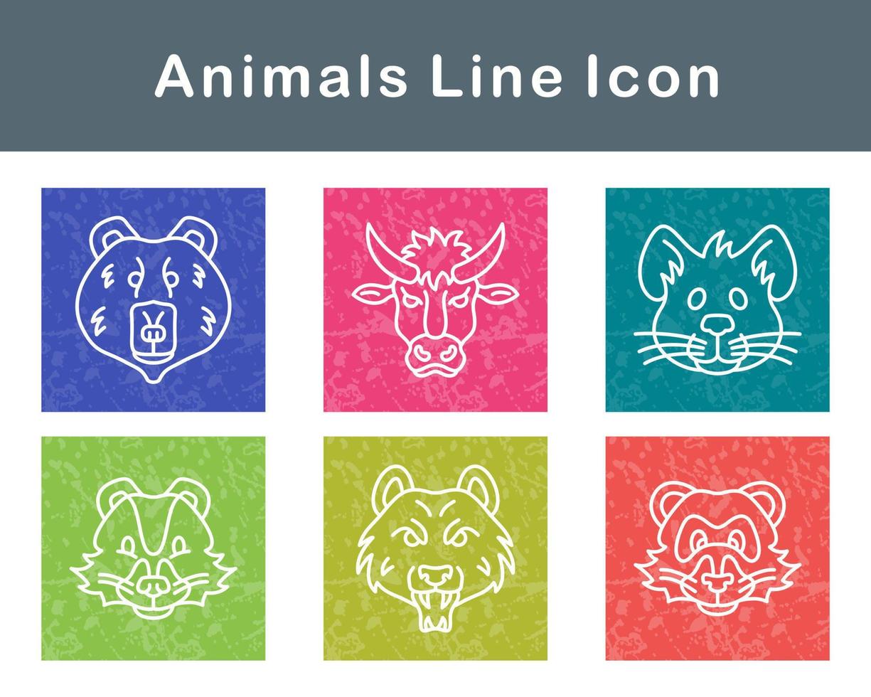 animales vector icono conjunto