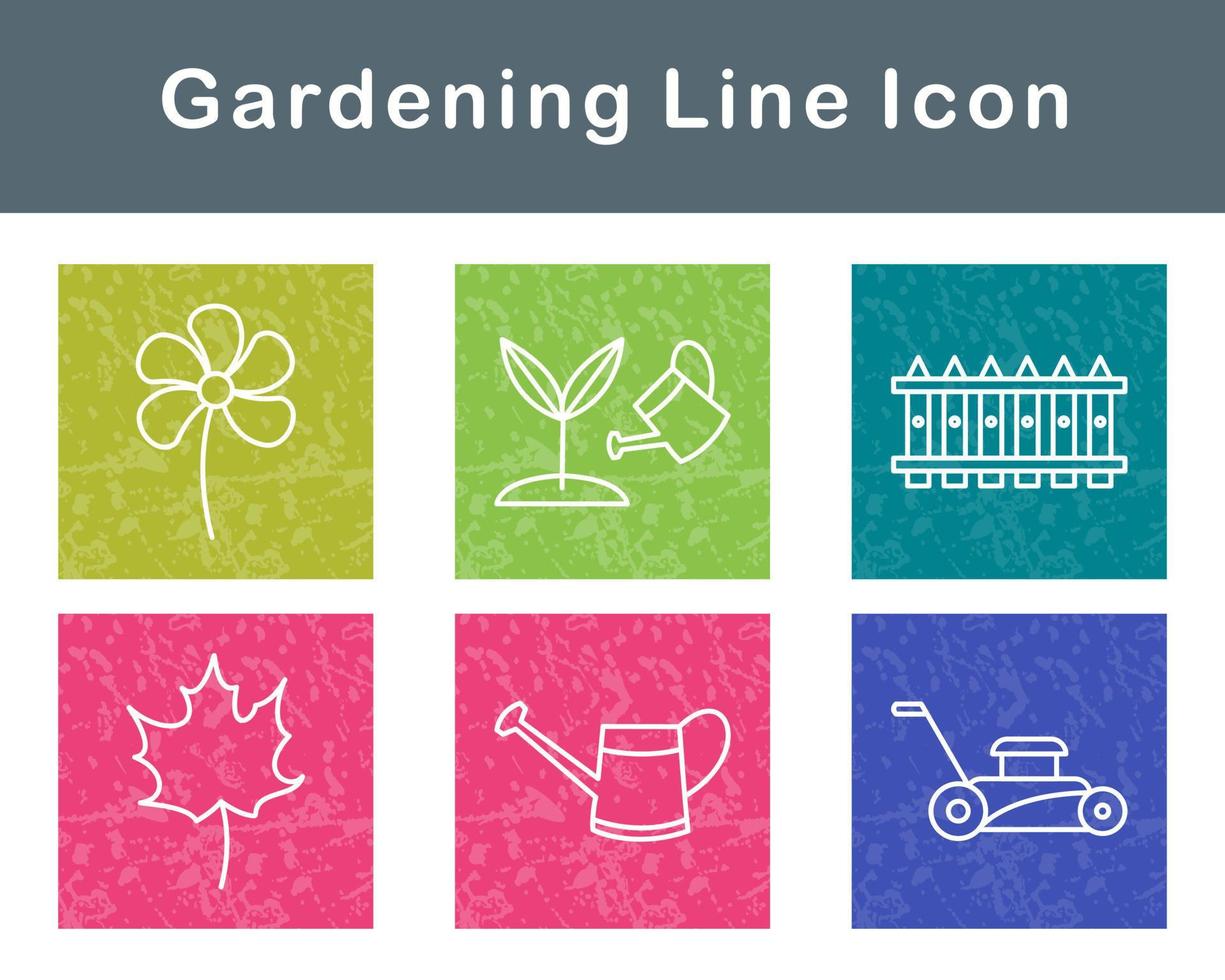 jardinería vector icono conjunto