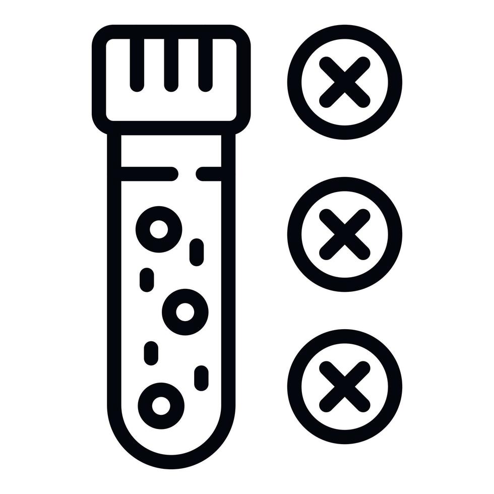 Test tube icon outline vector. Heart surgery vector