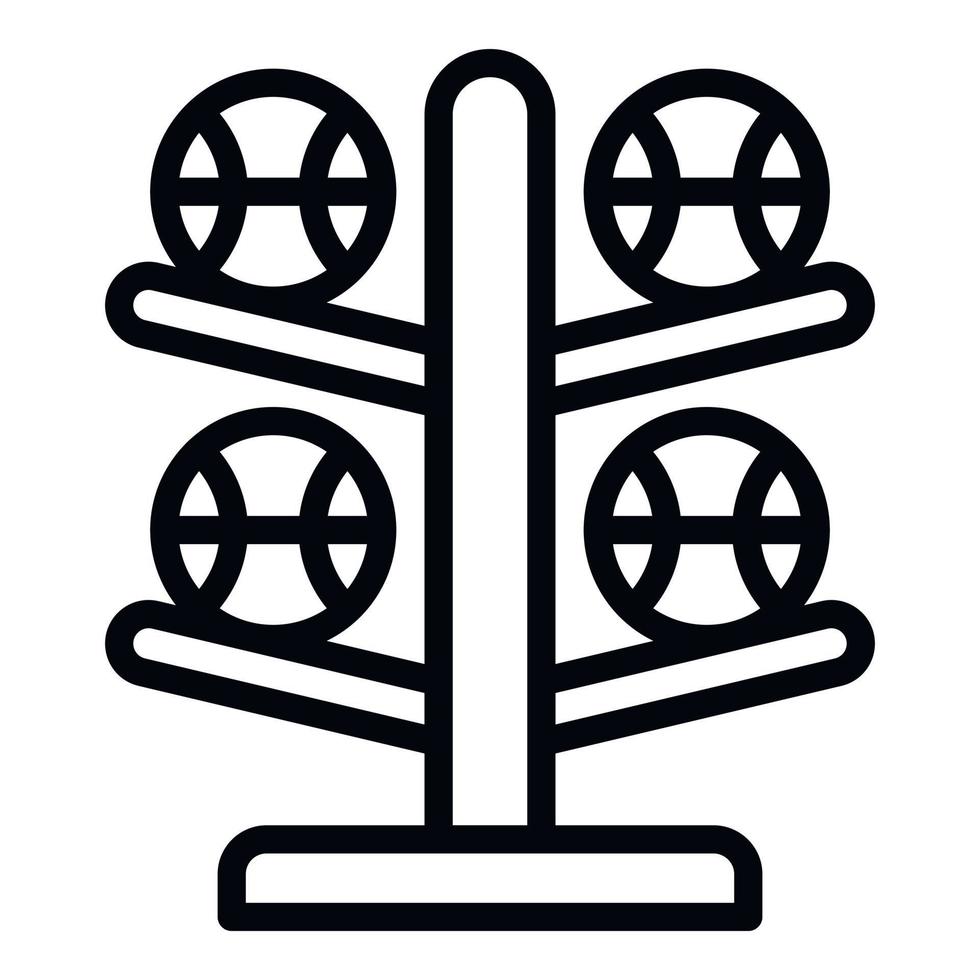 Ball stand icon outline vector. Shop store vector