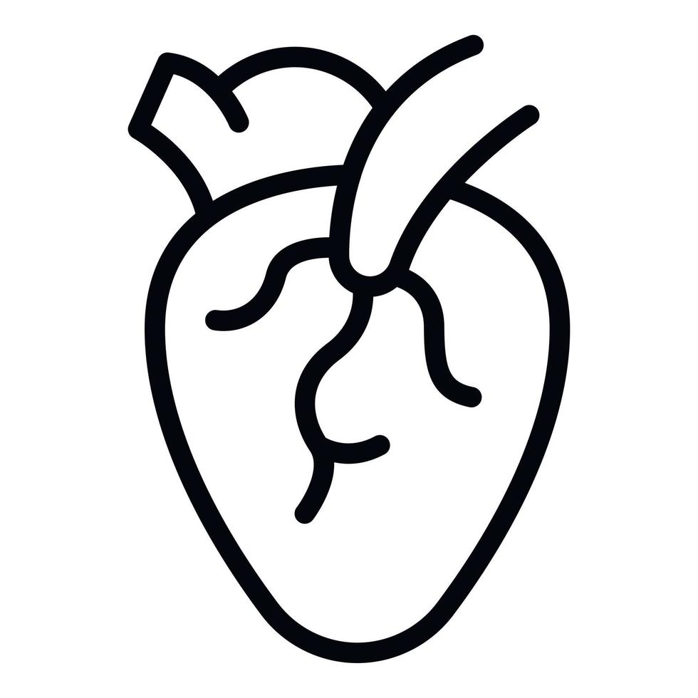 Heart patient icon outline vector. Cardio surgery vector