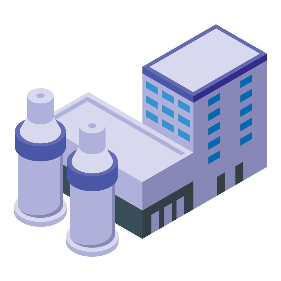 Reactor factory icon isometric vector. Power station vector