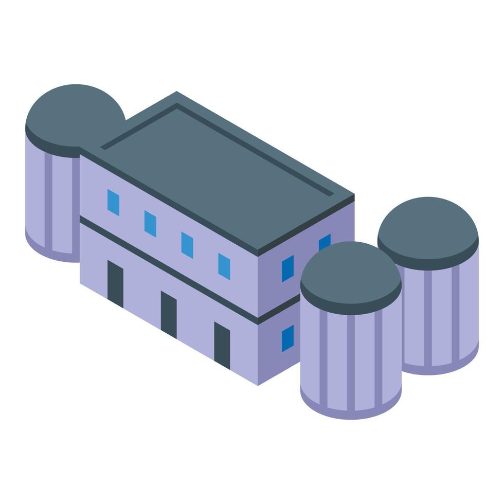 Power generation icon isometric vector. Station turbine vector