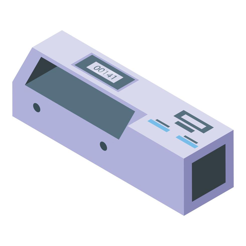 Business machine icon isometric vector. Currency detector vector