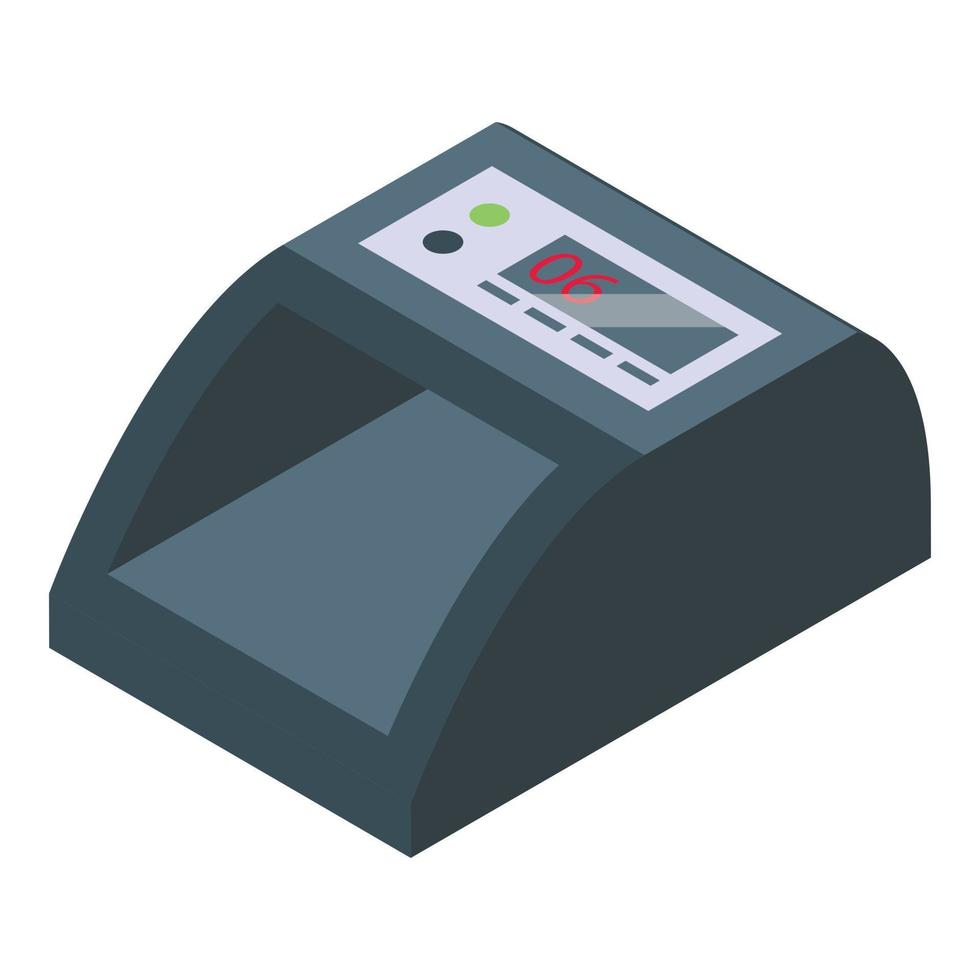 Counterfeit currency detector icon isometric vector. Money banknote vector