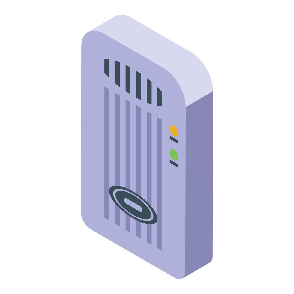 Wall gas detector icon isometric vector. Meter instrument vector