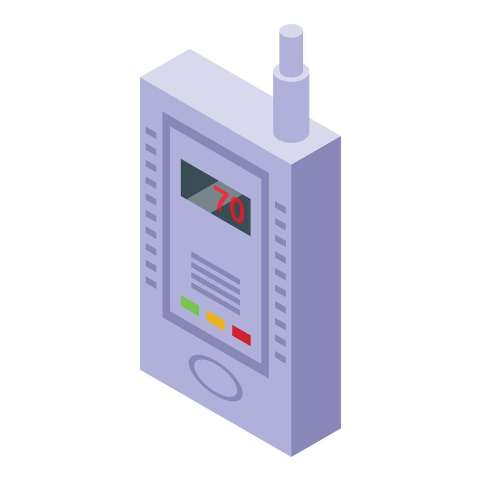 moderno gas detector icono isométrica vector. metro instrumento vector
