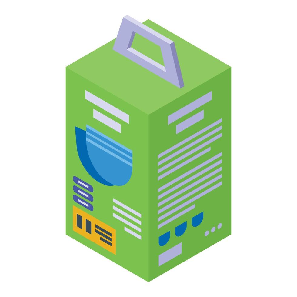 Adult diaper box icon isometric vector. Care put vector