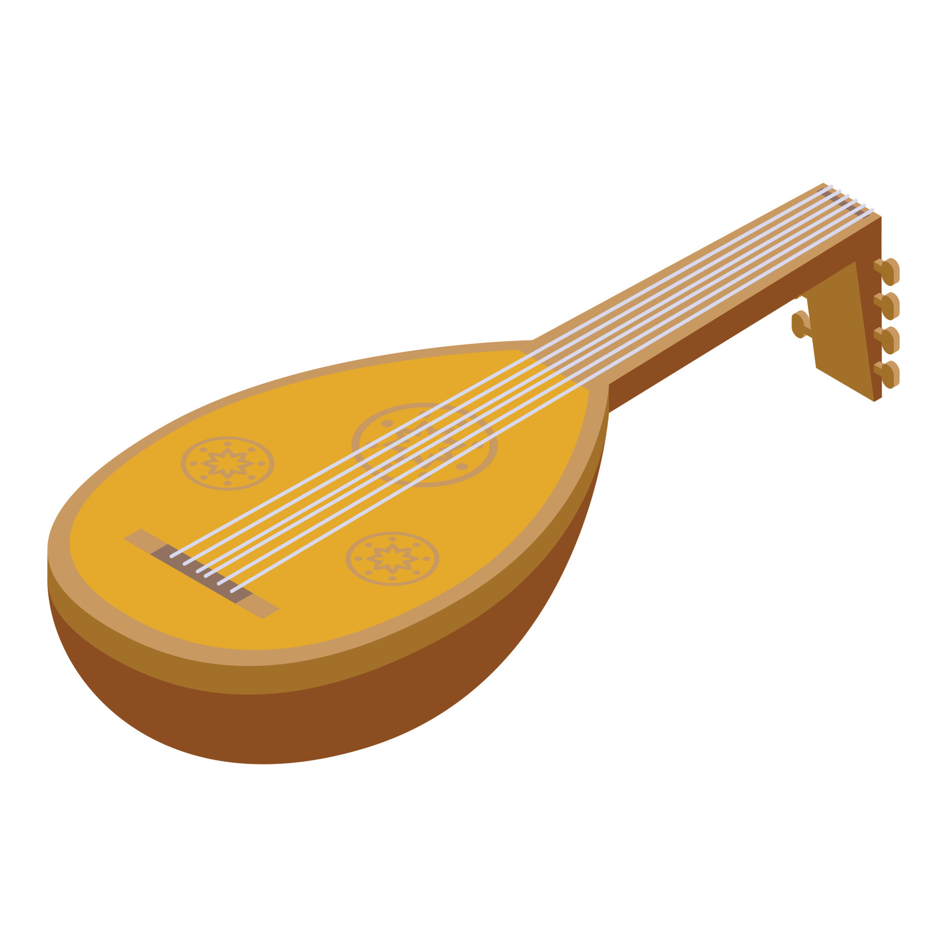 Jordan musical instrument icon isometric vector. National country