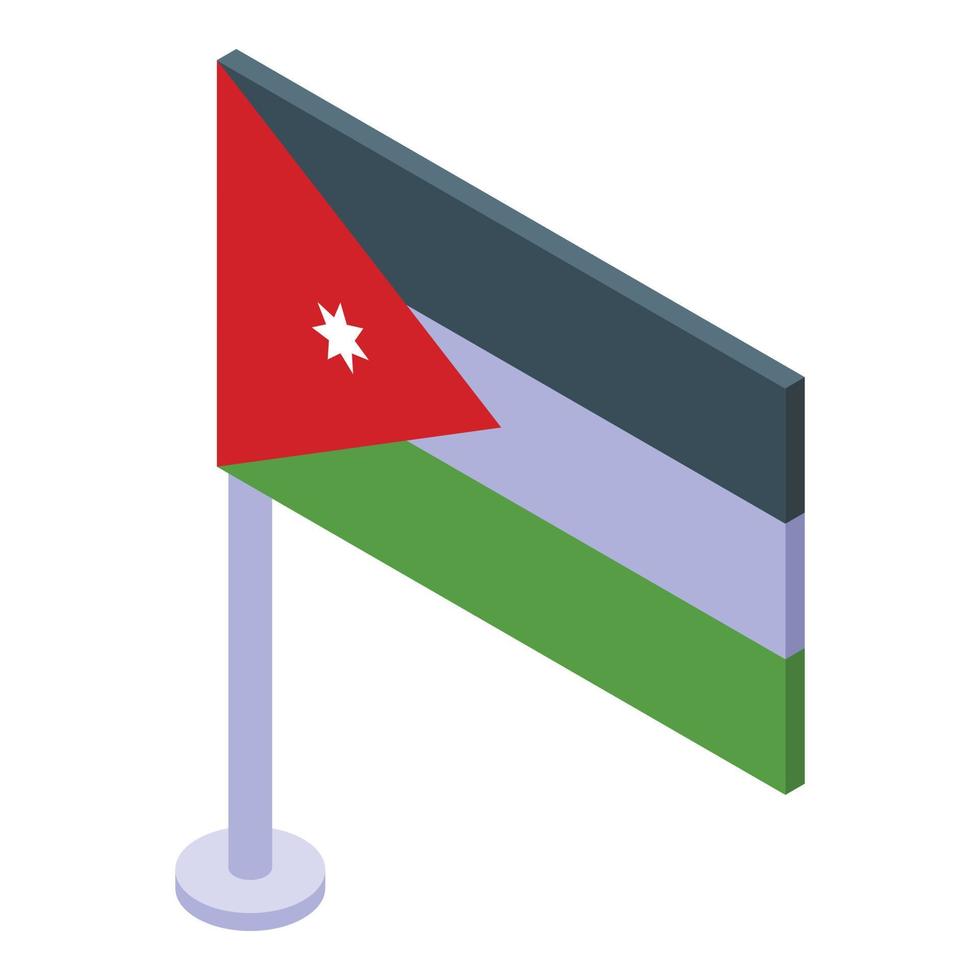 Jordán bandera icono isométrica vector. nacional viaje vector