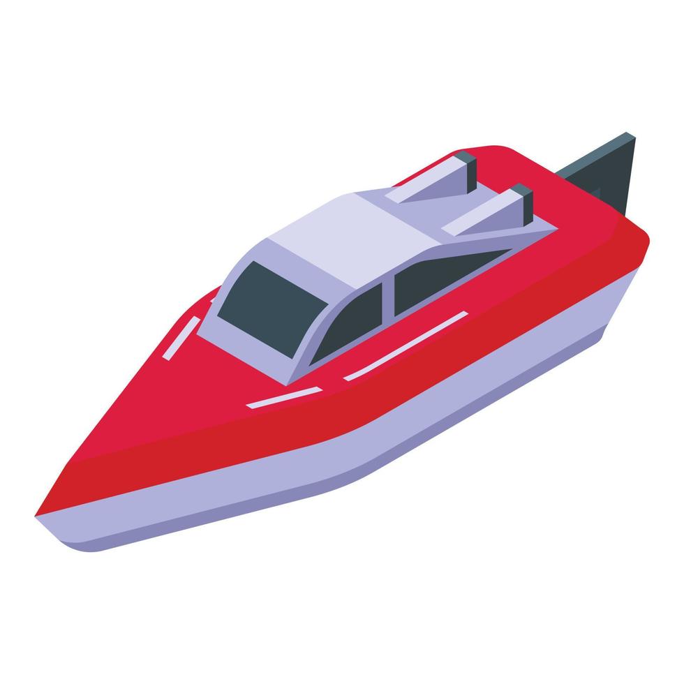 Lake boat icon isometric vector. Remote rc vector