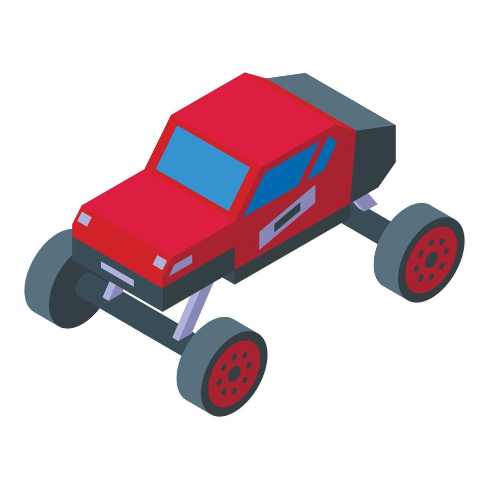 Car monster play icon isometric vector. Remote control vector