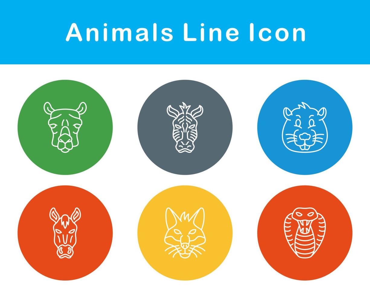 animales vector icono conjunto