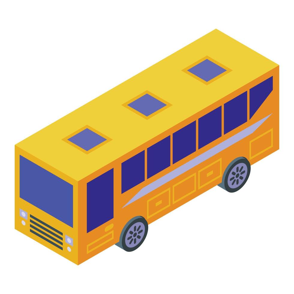 Rc school bus icon isometric vector. Remote control vector