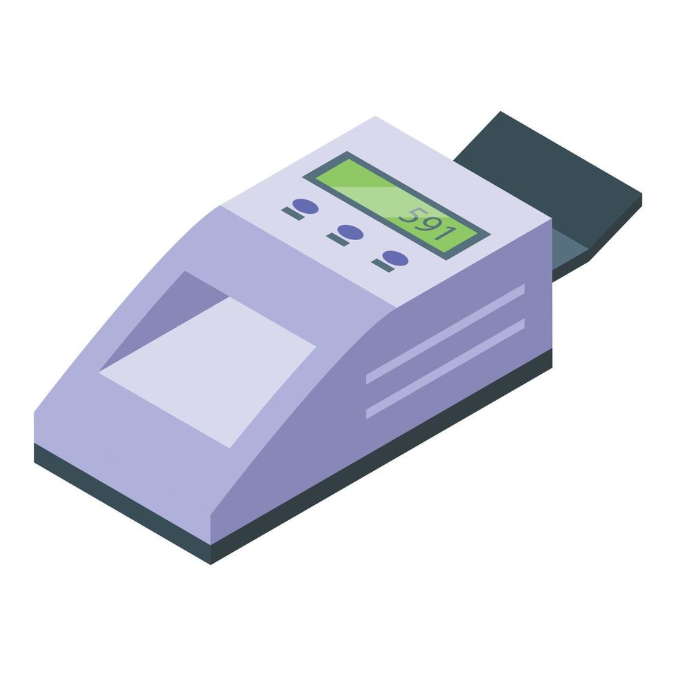 Currency detector icon isometric vector. Money machine vector