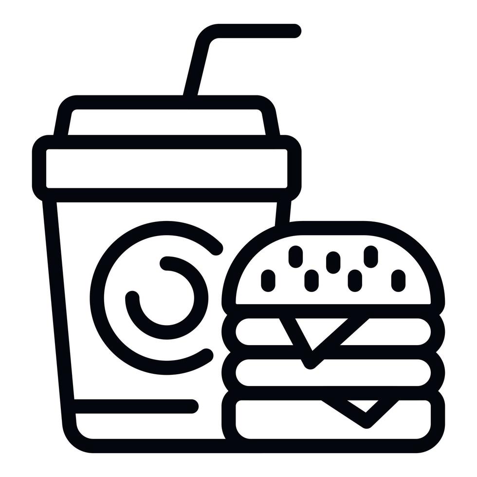 Fast food tired icon outline vector. Burnout work vector