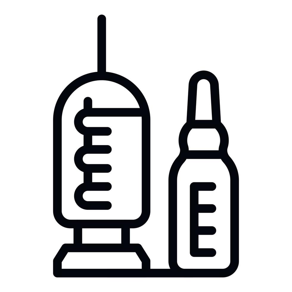 Medical syringe icon outline vector. Office job vector