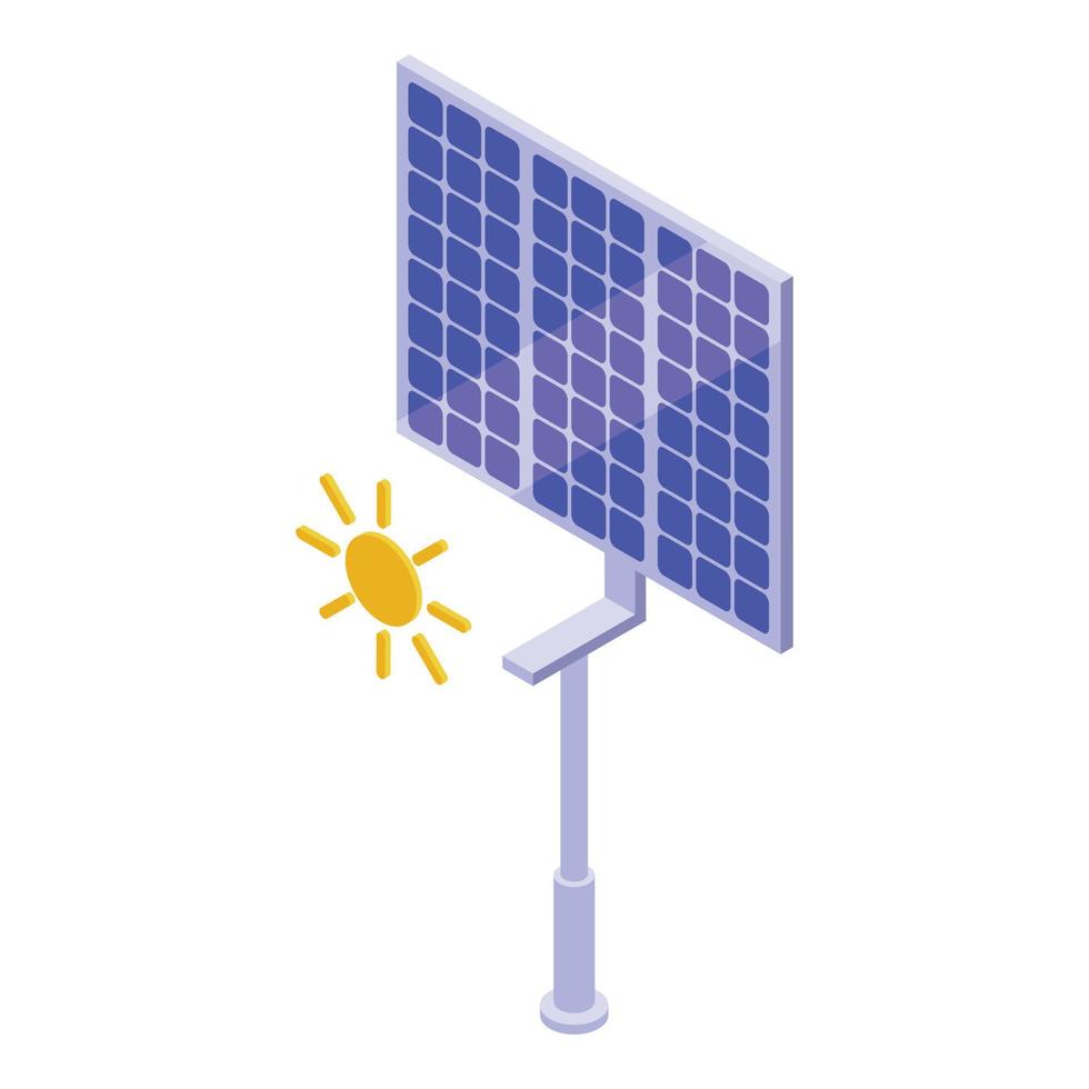 Solar panel icon isometric vector. Ecology company vector