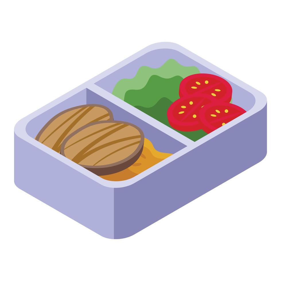 Trucker food box icon isometric vector. Truck driver vector