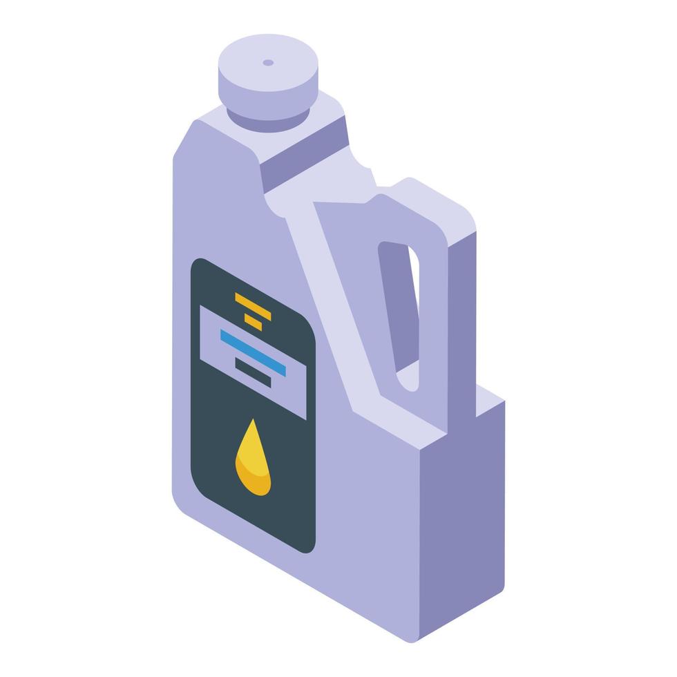 Truck oil canister icon isometric vector. Truck driver vector
