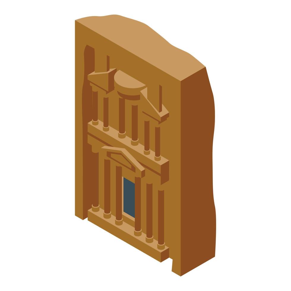 Jordan stone building icon isometric vector. National travel vector