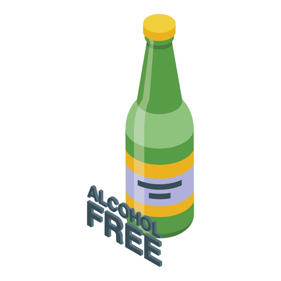 nonalcoholic beer brewery icon isometric vector. Drink can vector