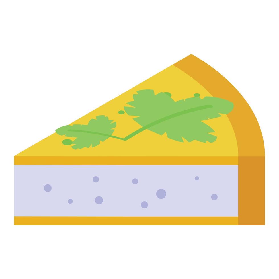 Cake with parsley icon isometric vector. Plant food vector