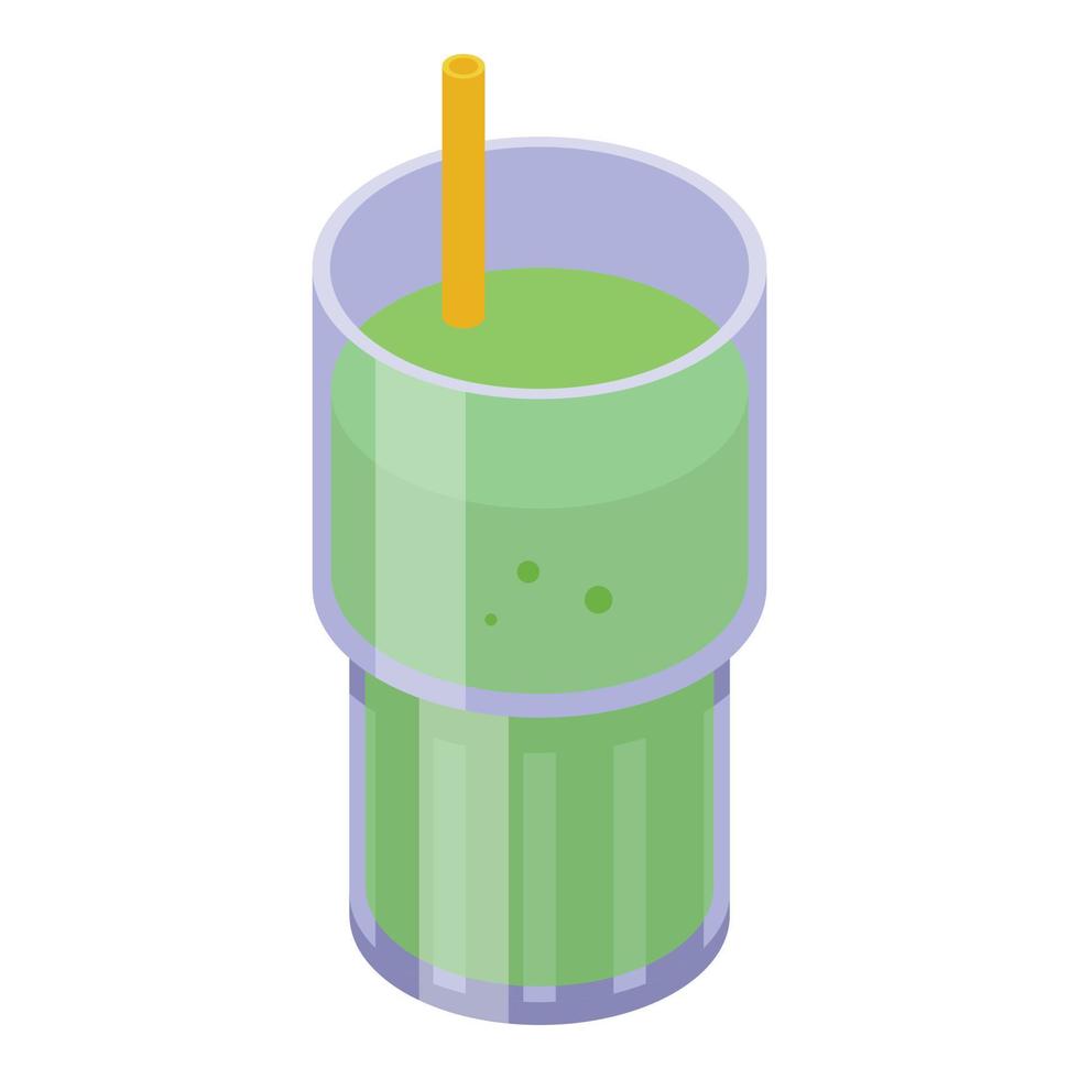Parsley smoothie icon isometric vector. Leaf plant vector