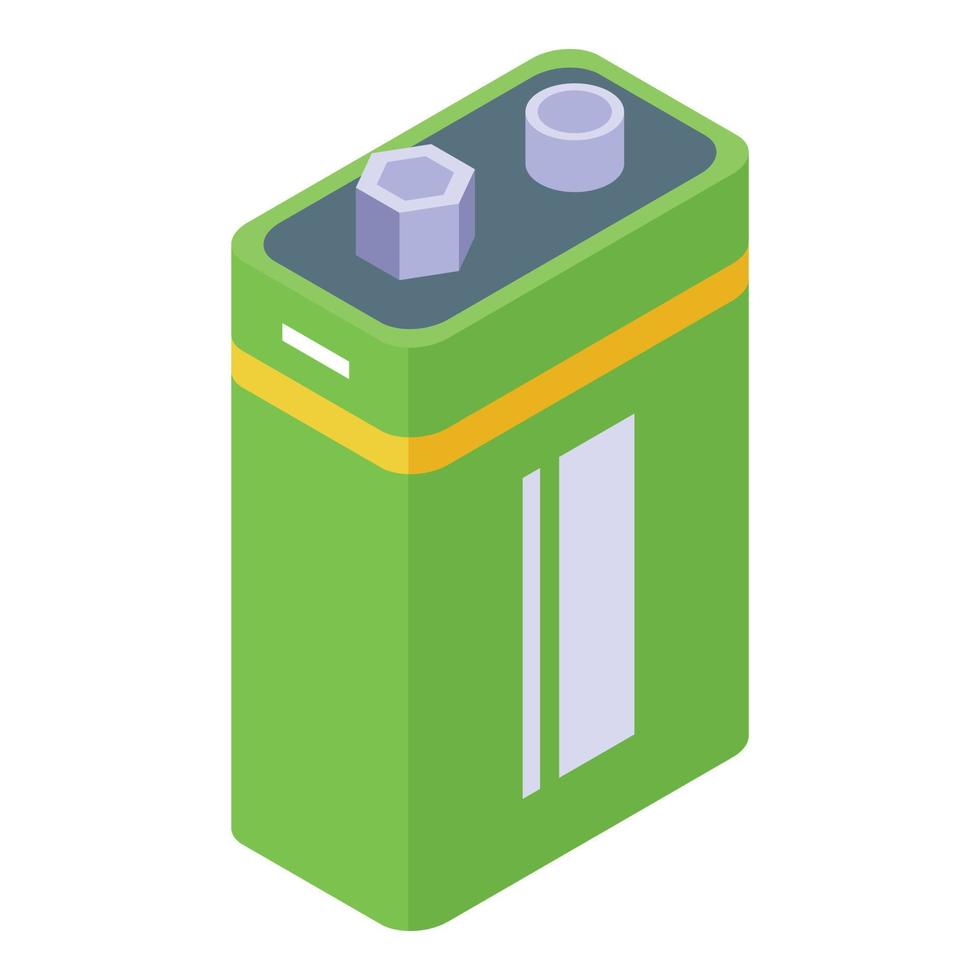 paquete batería icono isométrica vector. cargar energía vector