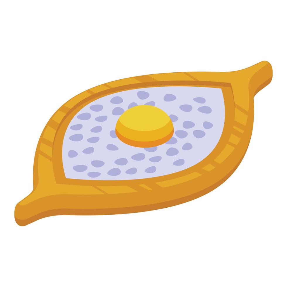 proteína khachapuri icono isométrica vector. comida Cocinando vector