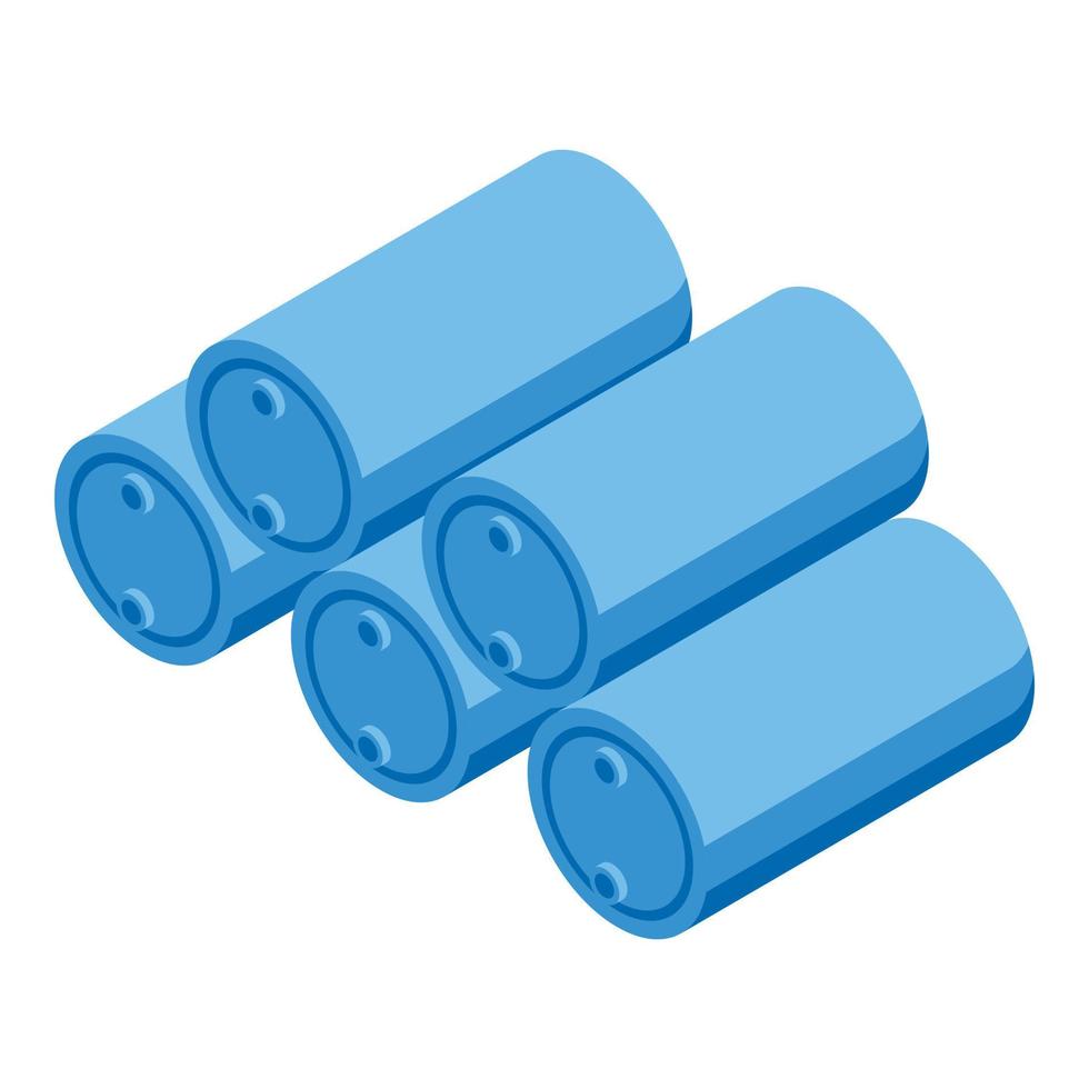 Paintball game barrels icon isometric vector. Player paint vector