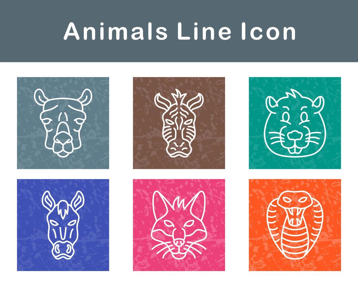 animales vector icono conjunto