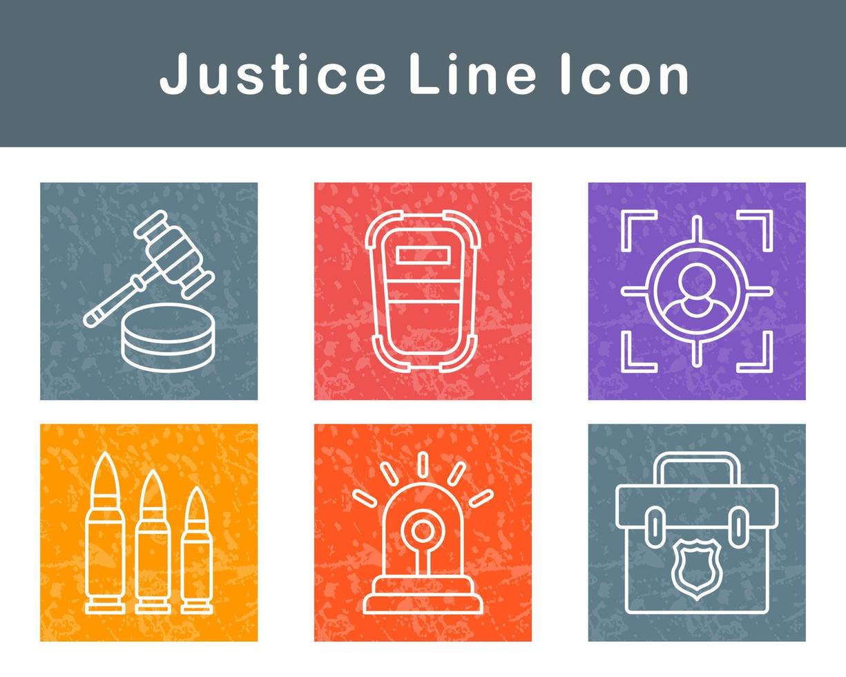 Justice Vector Icon Set