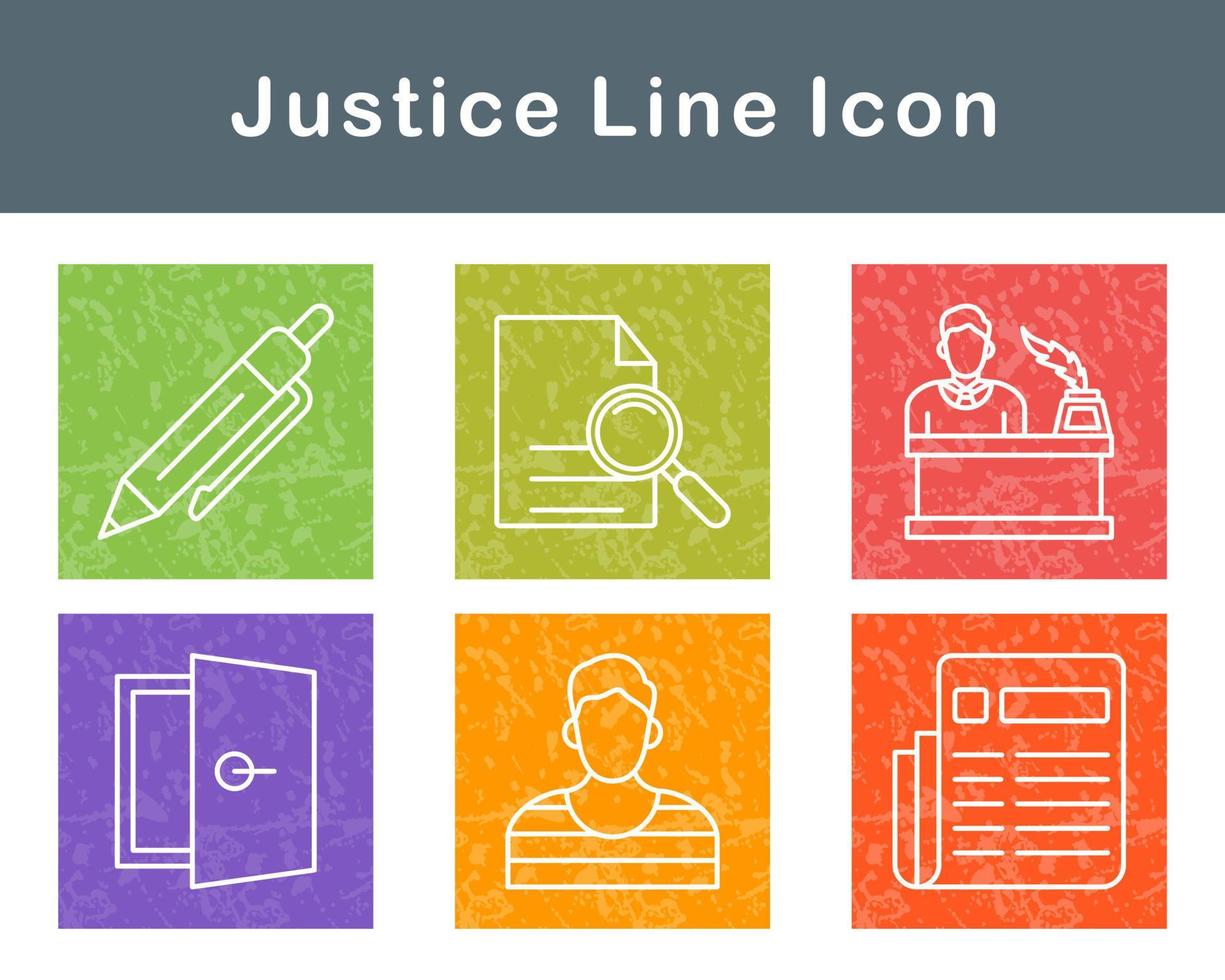 Justice Vector Icon Set
