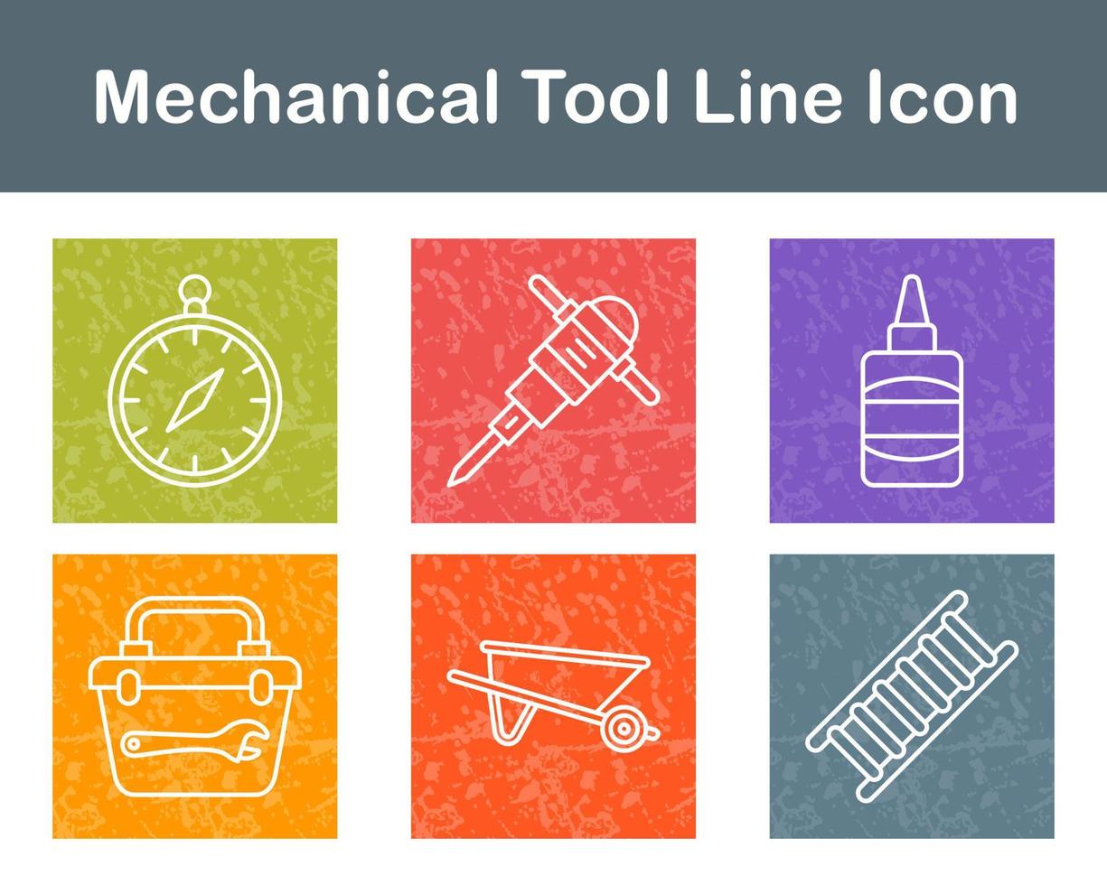 mecánico herramienta vector icono conjunto