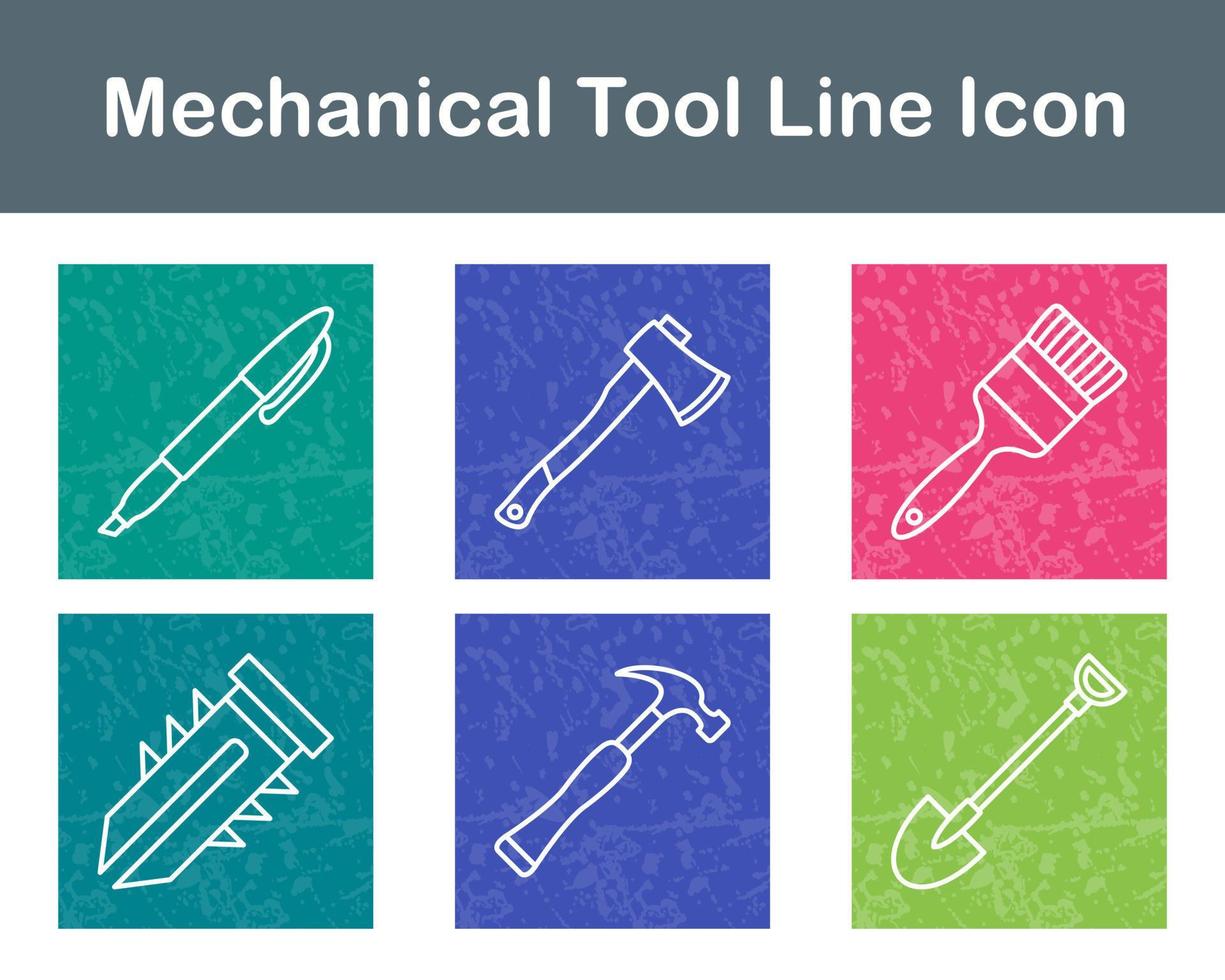 mecánico herramienta vector icono conjunto