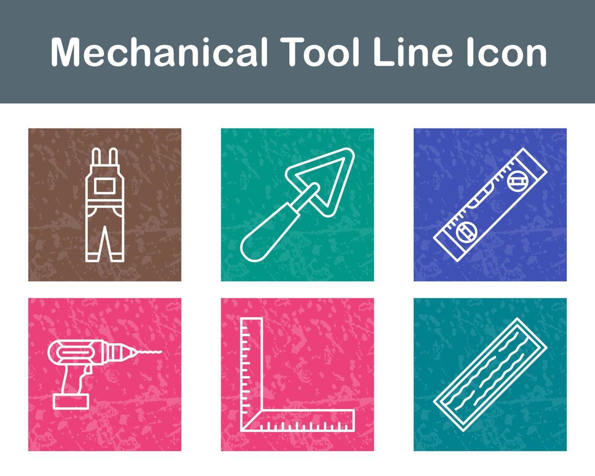 mecánico herramienta vector icono conjunto