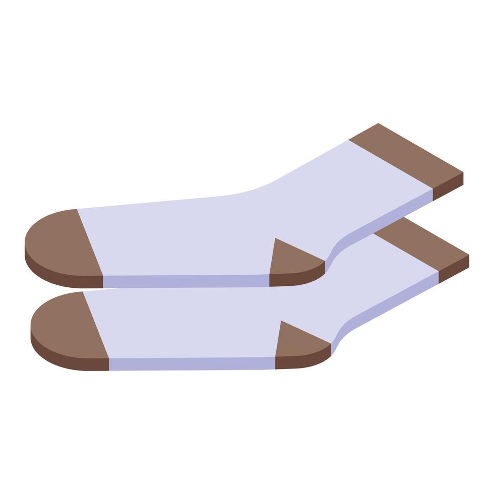 Textile socks icon isometric vector. Winter sock vector