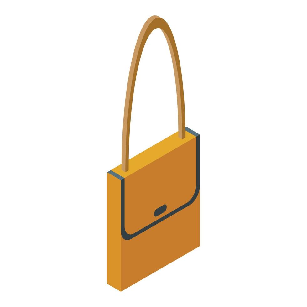 Eco bag icon isometric vector. Fabric handle vector