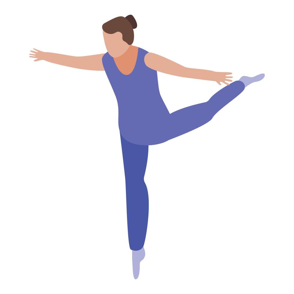 Dance acrobat icon isometric vector. Female art vector
