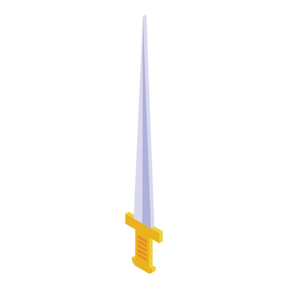 Ancient greece sword icon isometric vector. Greek history vector