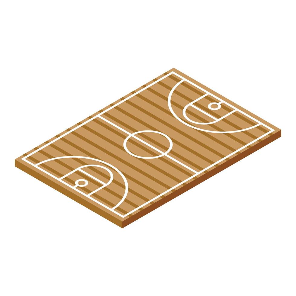 baloncesto campo icono isométrica vector. árbitro tarjeta vector