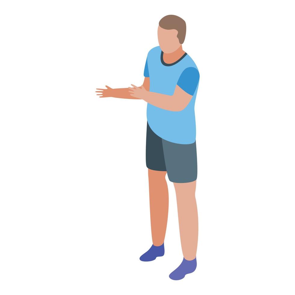Sport referee icon isometric vector. Soccer people vector