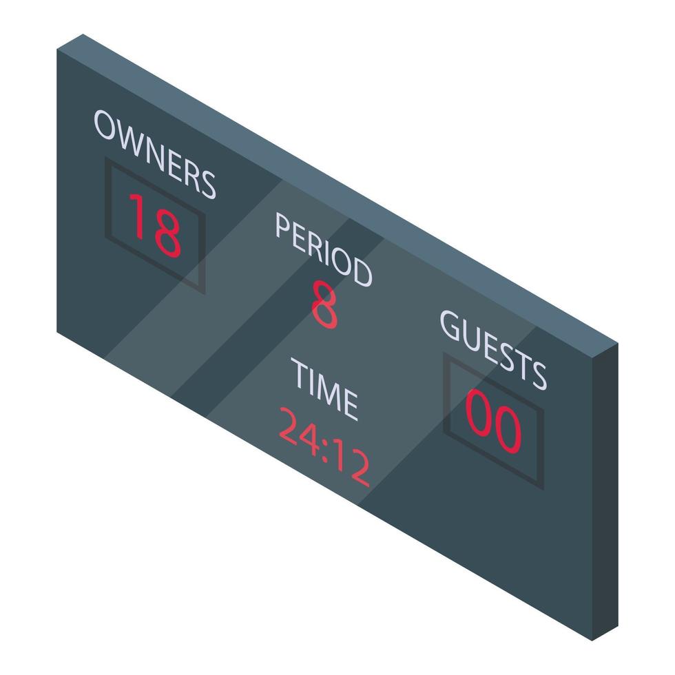 Sport scoreboard icon isometric vector. Referee game vector